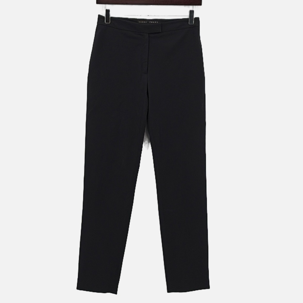 Yansi Fugel Slim Leg Dress Office Career Pants in Black - Size 2 Petite